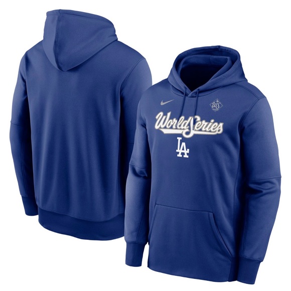 LA Dodgers Nike Royal 2025 WS Authentic Collection Therma Fleece Hoodie